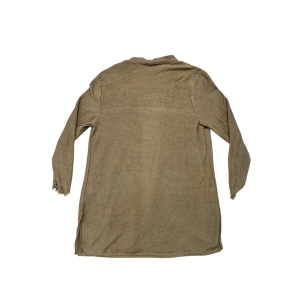 J.JILL Tan Linen Blend Fringe Open Cardigan Sweater Size Small Petite Capsule - Picture 5 of 10